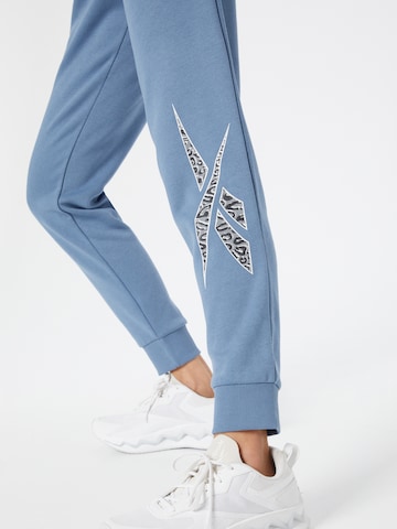 Reebok Tapered Workout Pants 'Modern Safari' in Blue