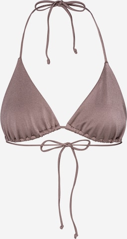 Lezu Triangle Bikini Top 'Lea' in Grey: front