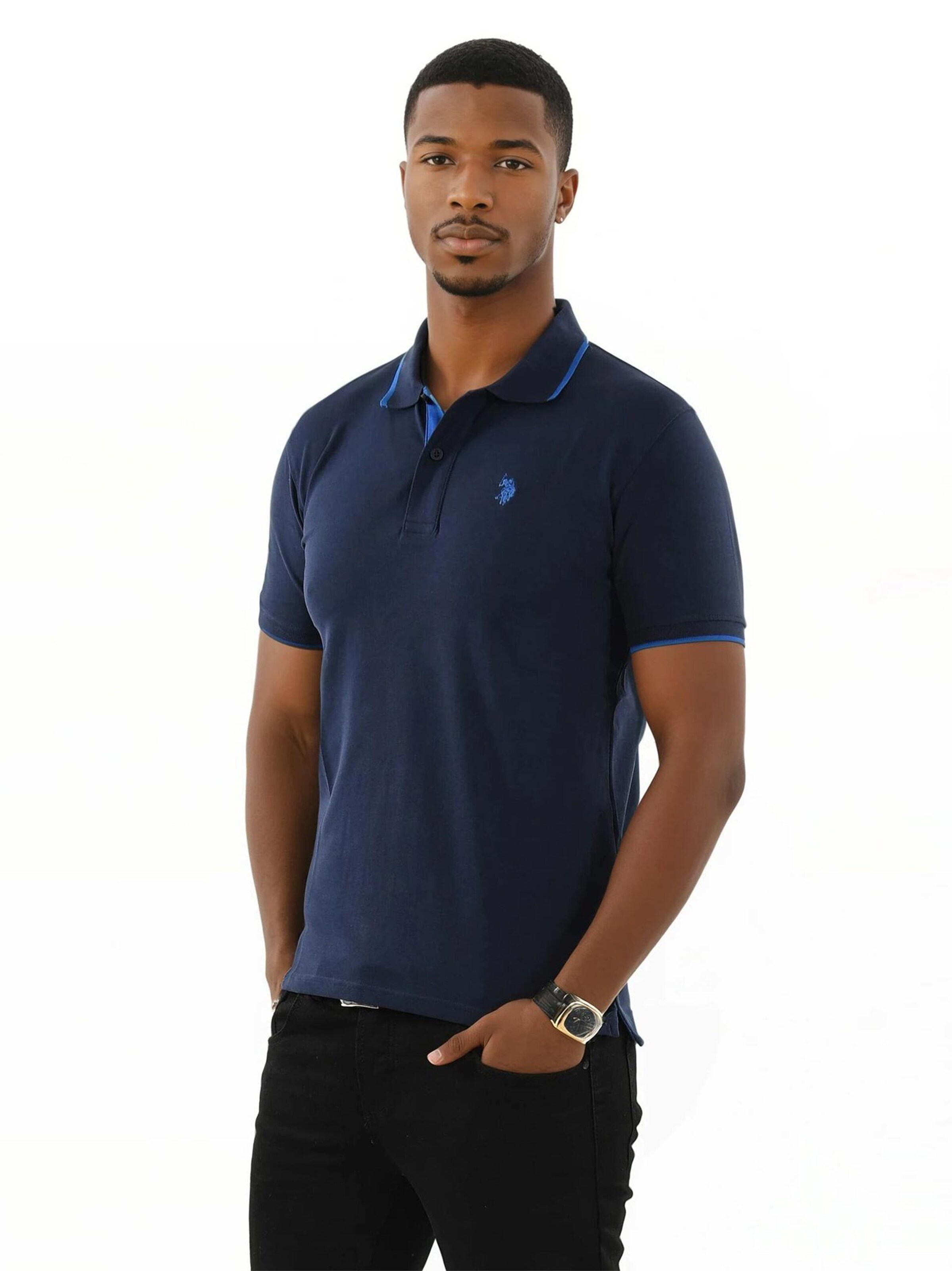 U.S. POLO ASSN. Poloshirt in Blau: Vorderseite