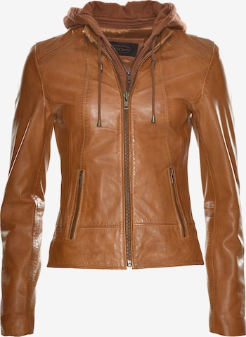 JCC Lederjacke in Braun: Vorderseite