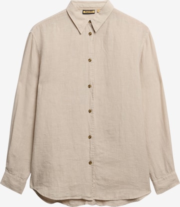 Chemisier Superdry en beige : devant