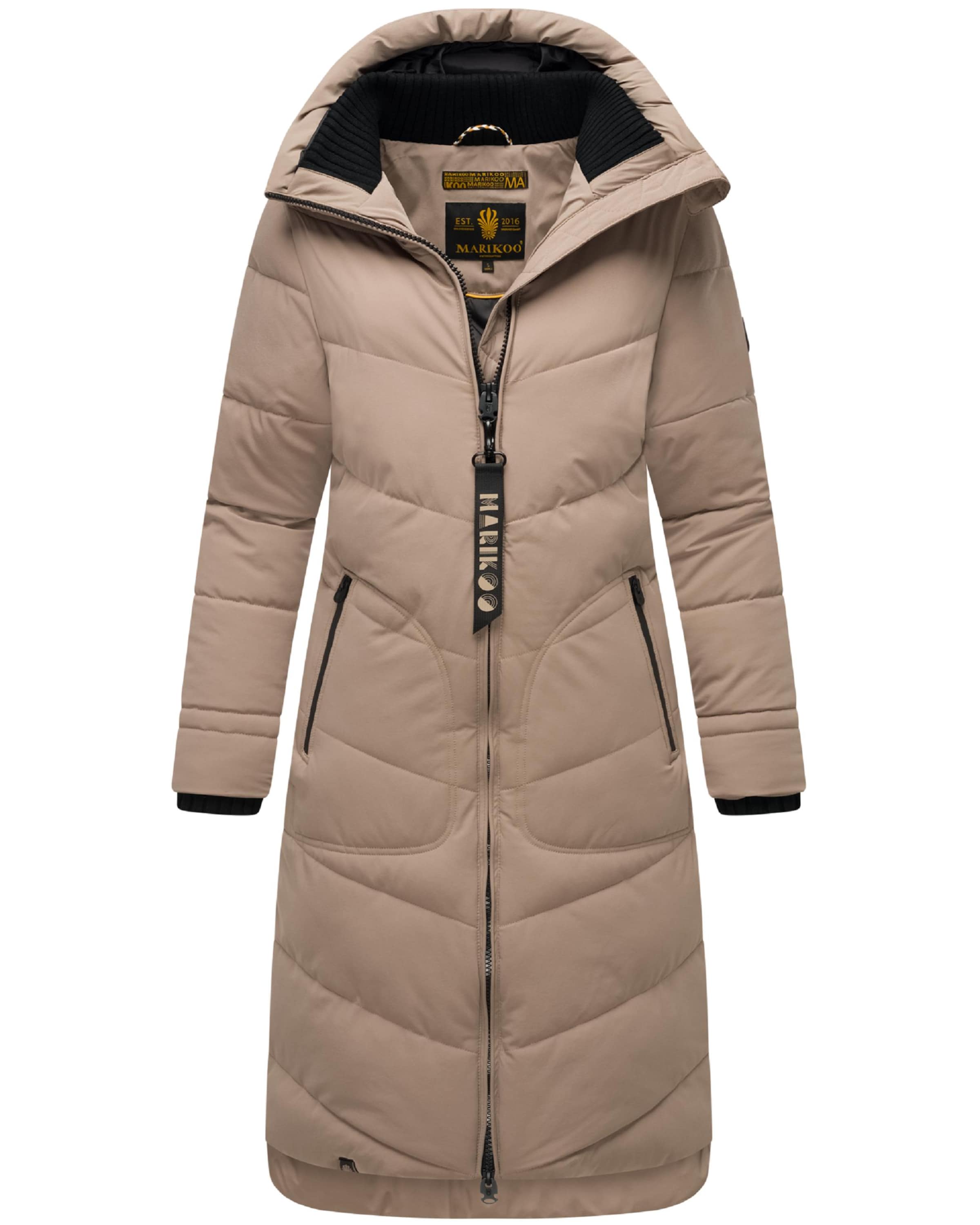MARIKOO Wintermantel 'Benikoo' in Beige: voorkant