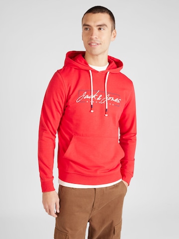 Sweat-shirt 'ZURI' JACK & JONES en rouge : devant