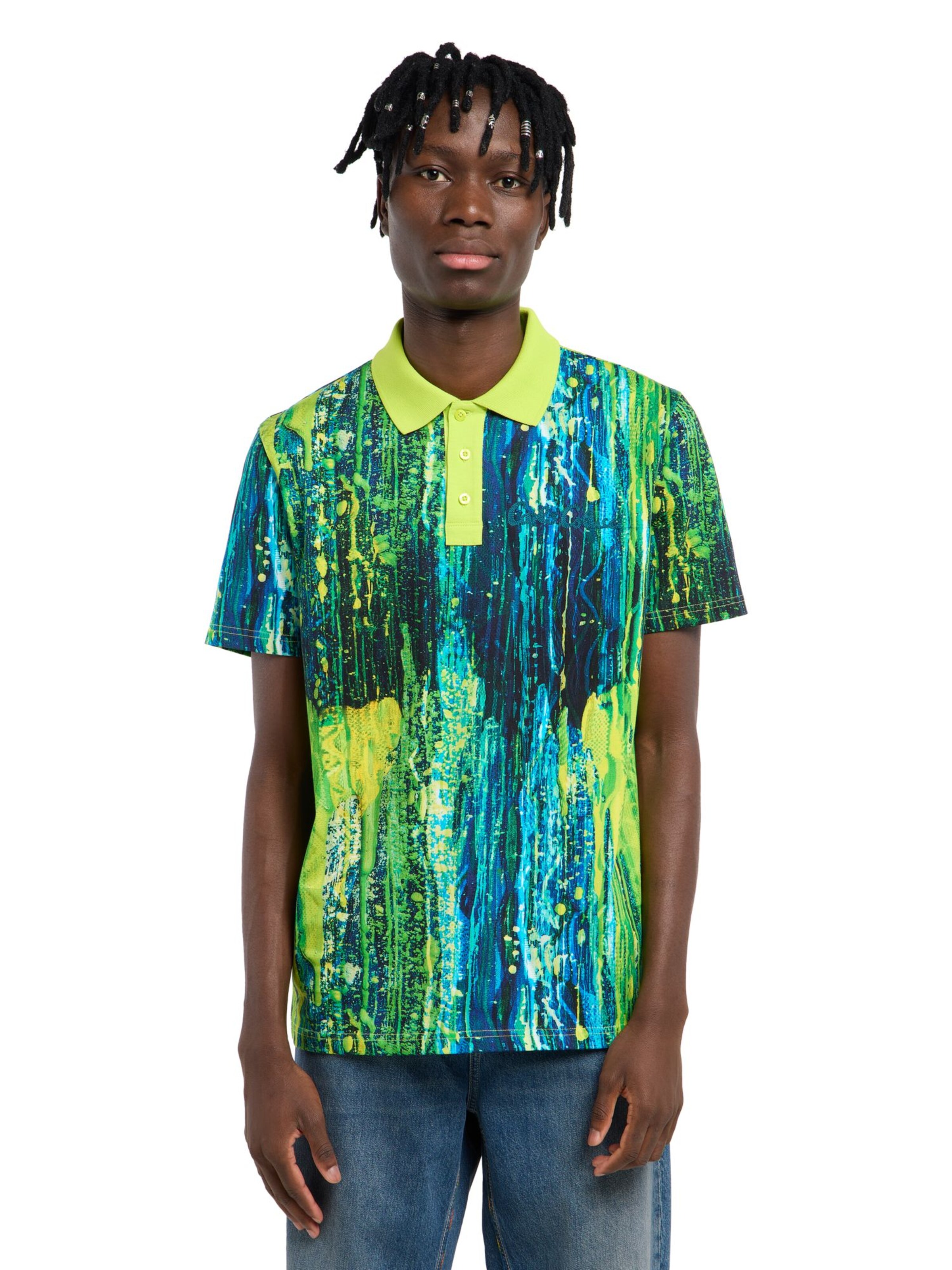 Carlo Colucci Poloshirt 'Fascella' in Grün: Vorderseite