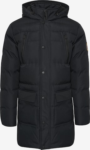 Threadbare Winter Coat 'Belle Vue' in Black: front