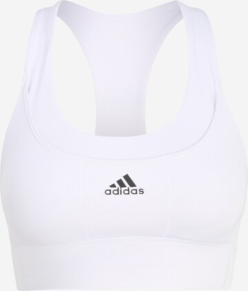 ADIDAS SPORTSWEAR Bustier Sport bh 'Medium-Support ' in Wit: voorkant