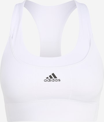ADIDAS SPORTSWEAR Bustier Urheilurintaliivit 'Medium-Support ' värissä valkoinen: edessä