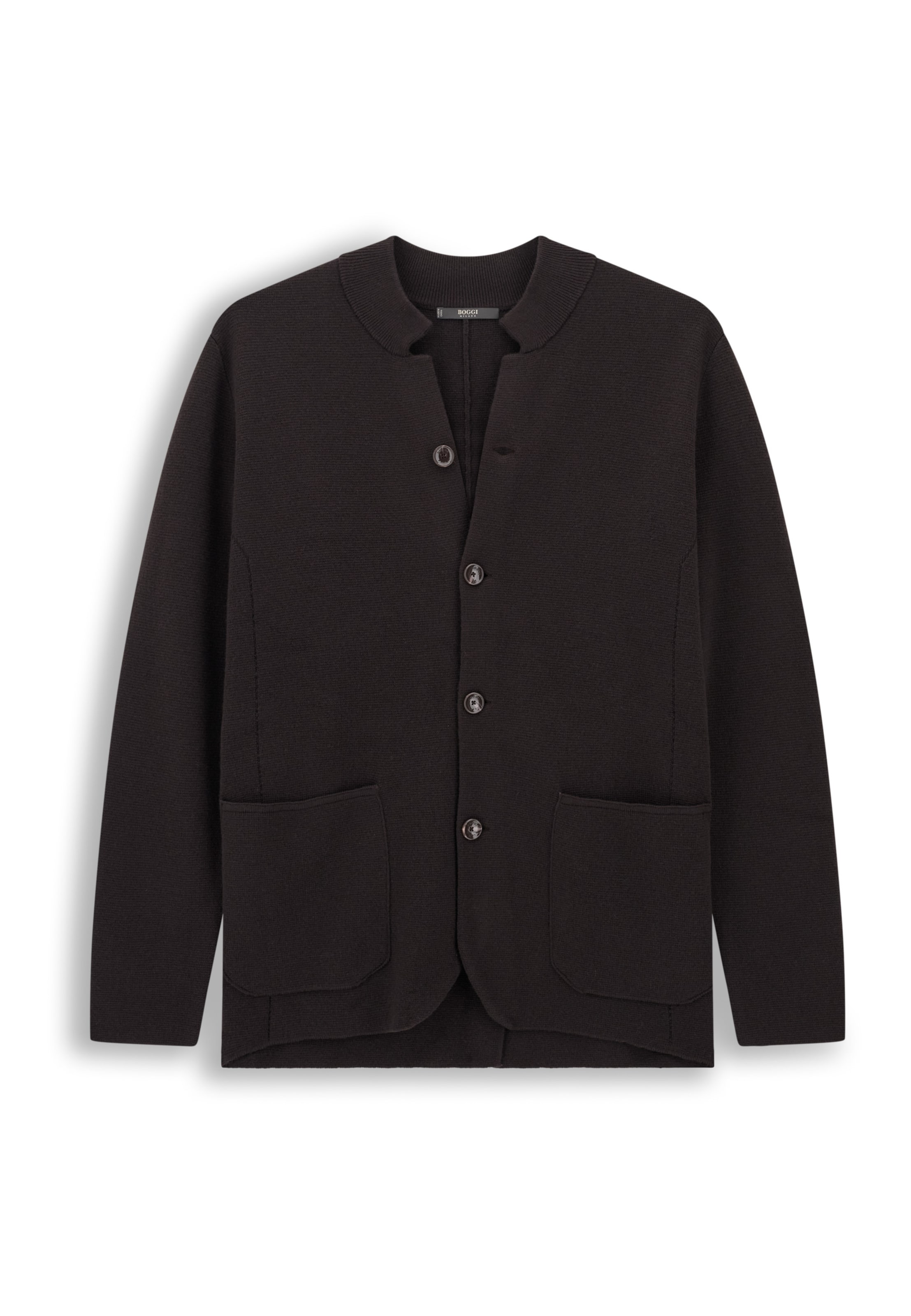 Boggi Milano Gebreid vest in Bruin: voorkant