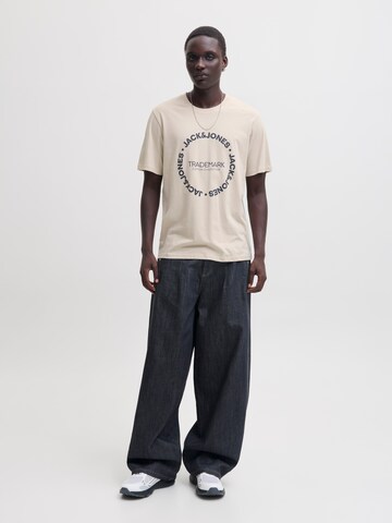 JACK & JONES T-Shirt in Beige