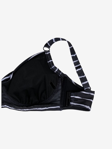 melns Swim by Zizzi T-krekla Bikini augšdaļa 'STANIA'