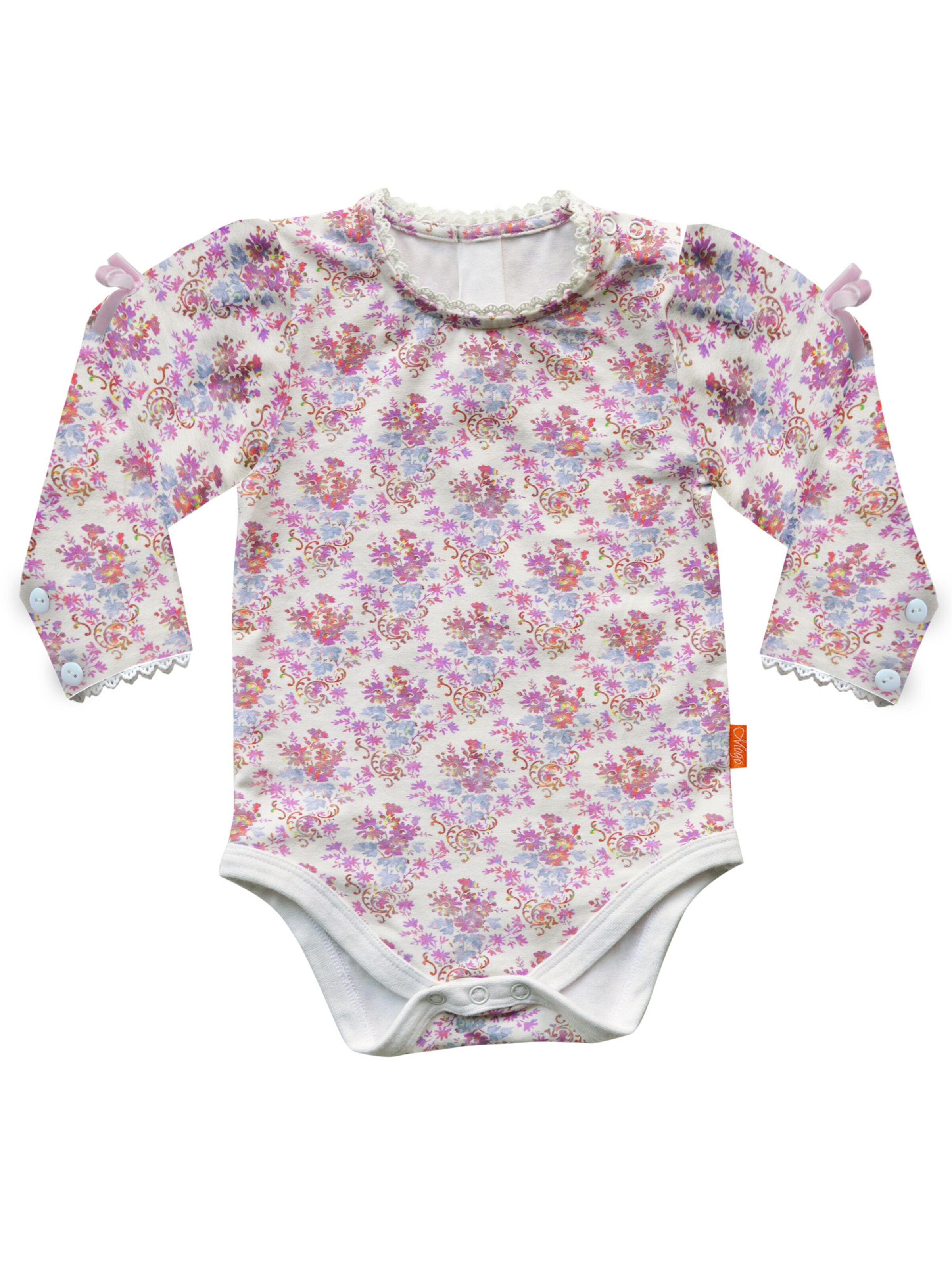 Mogo Strampler/Body 'Estrela'‌ in Pink: Vorderseite