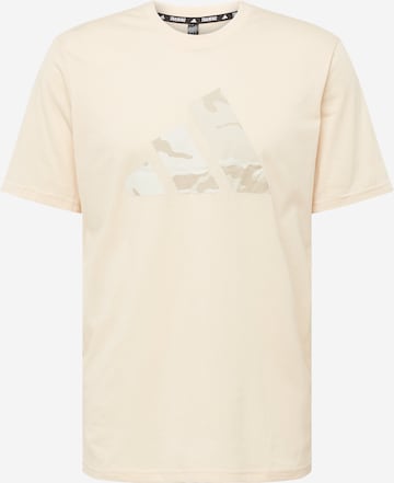 ADIDAS PERFORMANCE Performance Shirt 'TR-ESSEA BL T' in Beige: front