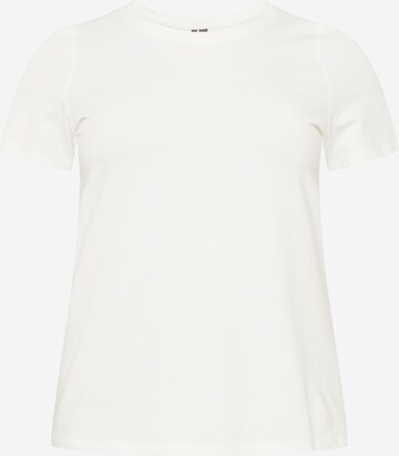 Tricou 'SALIE' de la Vero Moda Curve pe alb: față