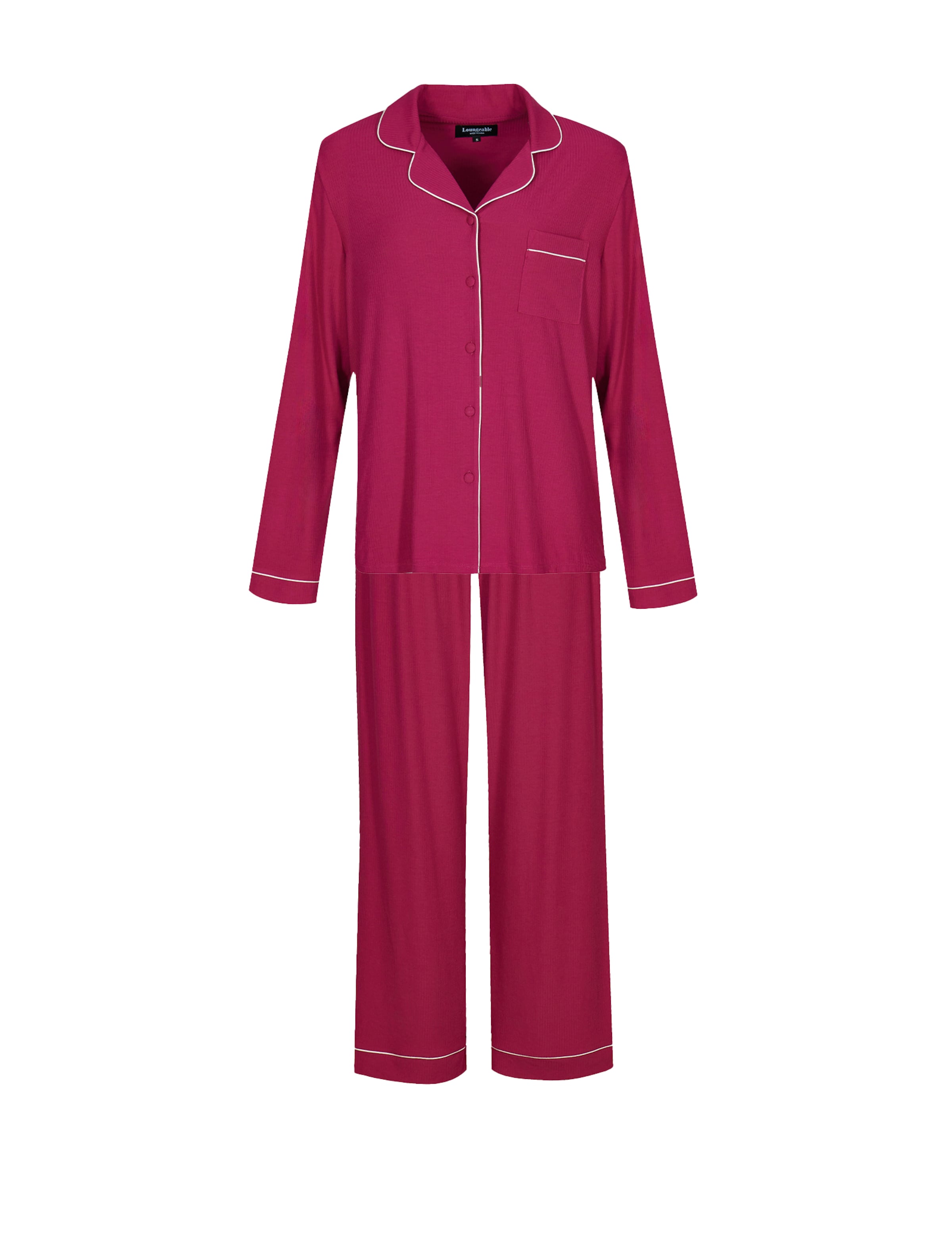 Loungeable Pyjama in Pink: Vorderseite