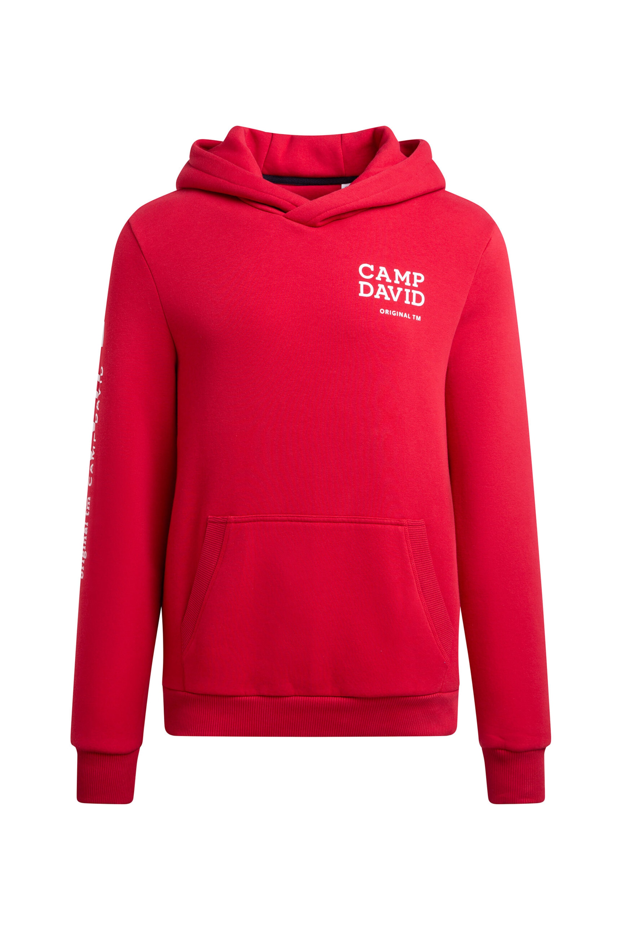 CAMP DAVID Sweatshirt in Red / White, Item view