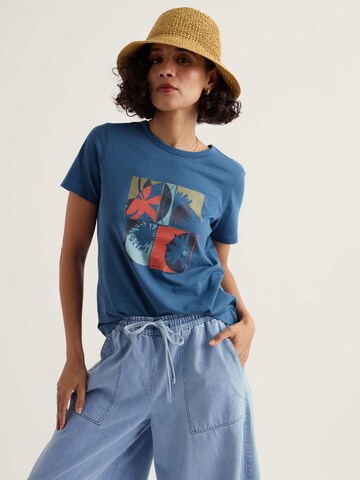Seasalt Cornwall Shirt 'Printing Ink' in Blauw: voorkant
