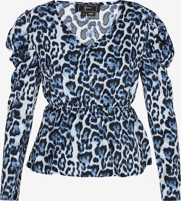 faina - Blusa 'Festive' en azul: frente