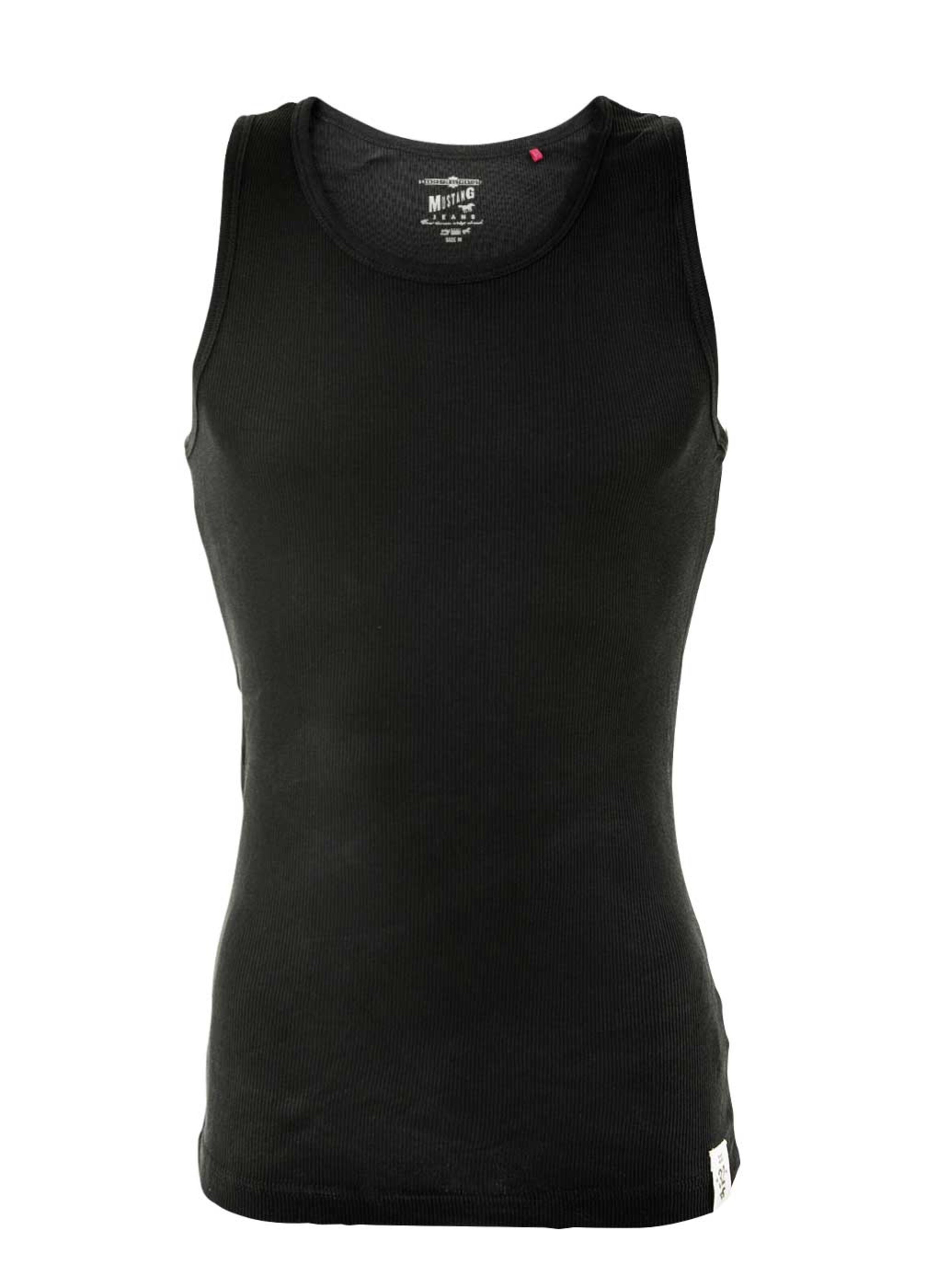 MUSTANG Unterhemd in Schwarz