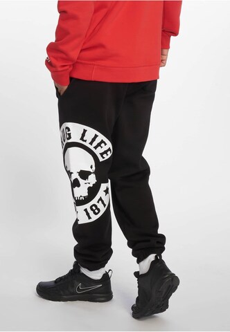 Thug Life Tapered Broek in Zwart