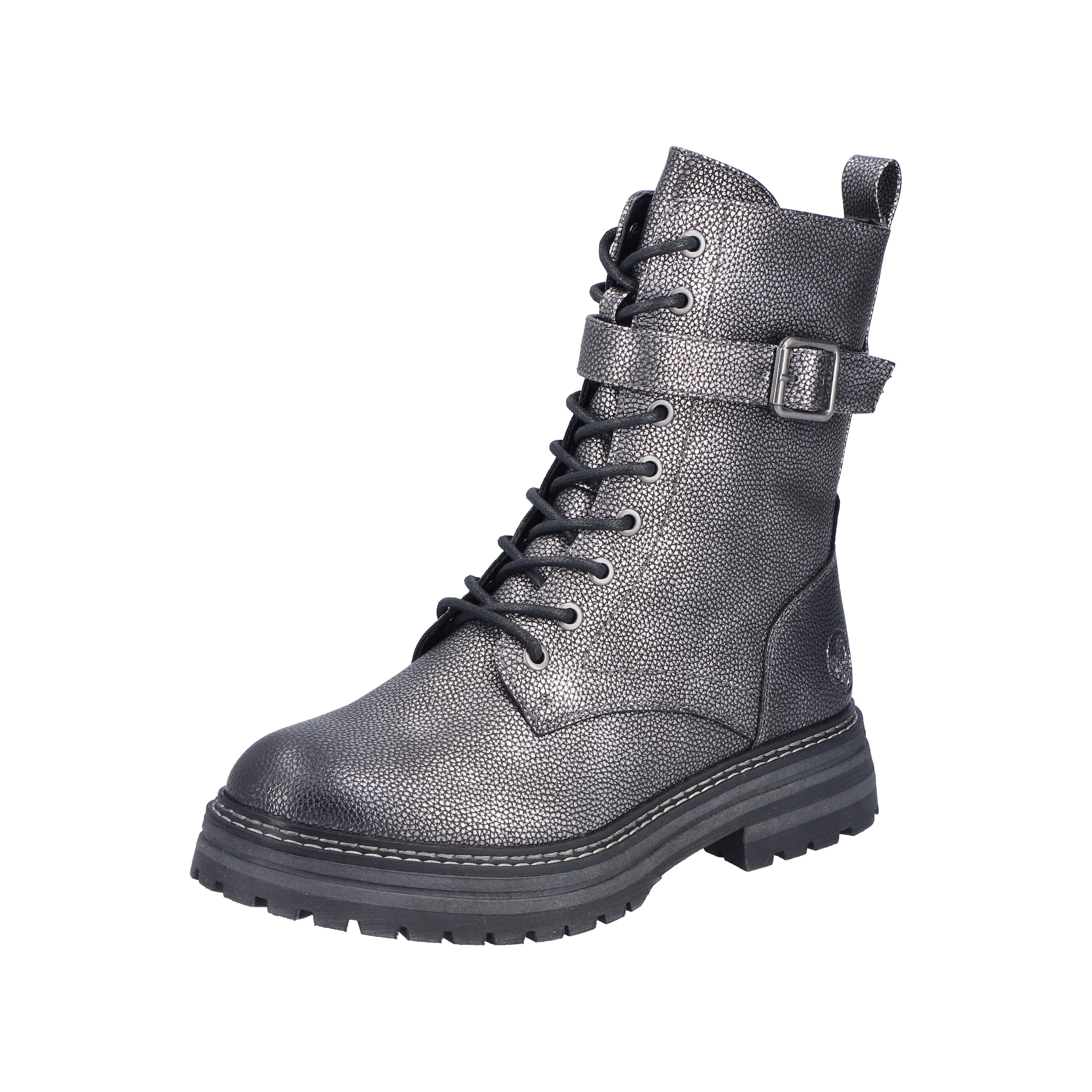 Rieker Lace-Up Ankle Boots '93024' in Grey: front