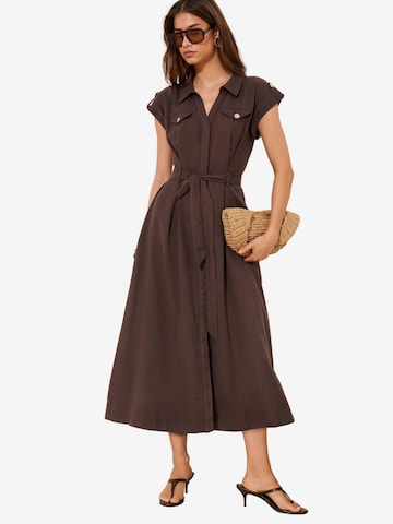 Abito camicia di Lipsy in marrone: frontale
