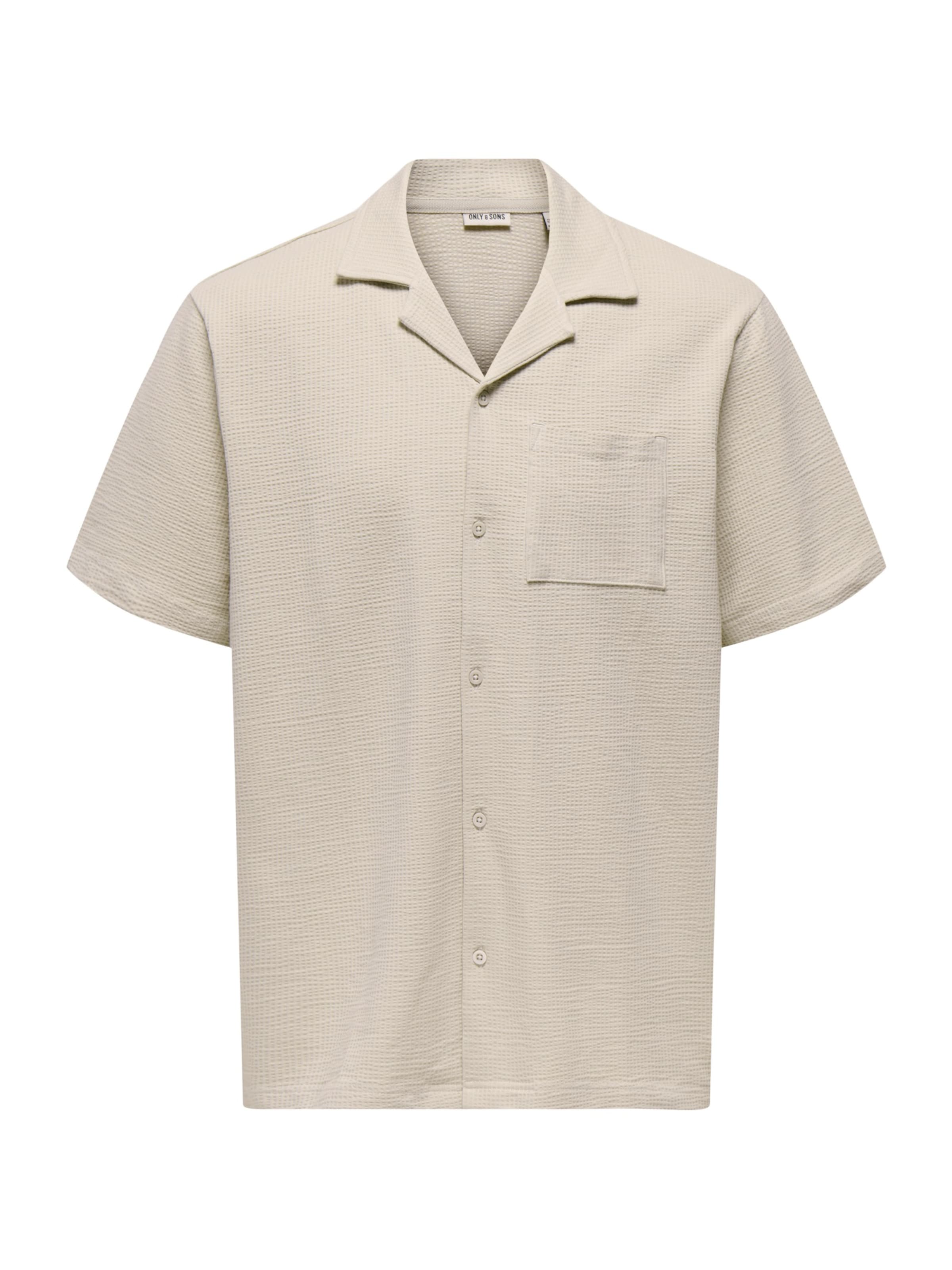 Only & Sons Chemise 'ONSKian' en pierre, Vue avec produit