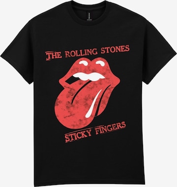 T-Shirt 'Sticky fingers Tongue' THE ROLLING STONES en noir : devant