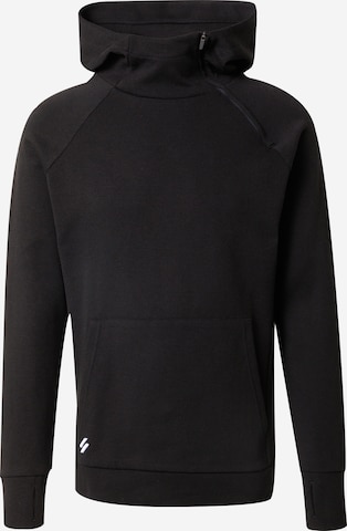 Sweat de sport Superdry en noir : devant