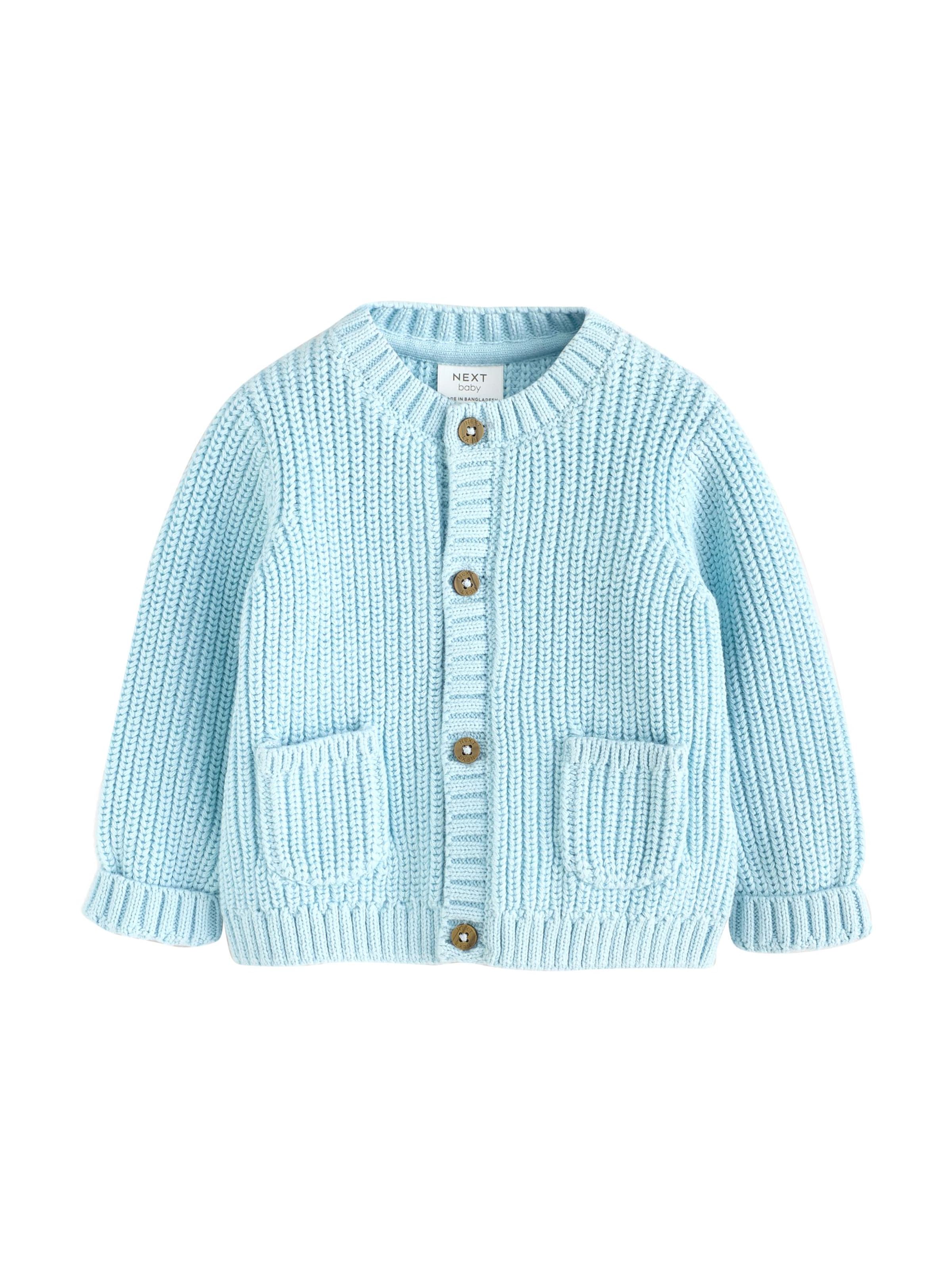 Next Gebreid vest 'Baby Bear' in Blauw: voorkant