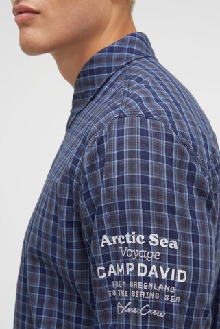 CAMP DAVID Regular Fit Hemd in Blau