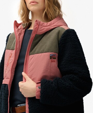 Superdry Fleece jas in Blauw