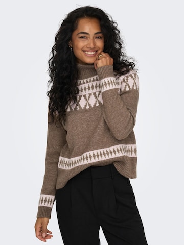 ONLY Sweater 'MATHILDA' in Brown