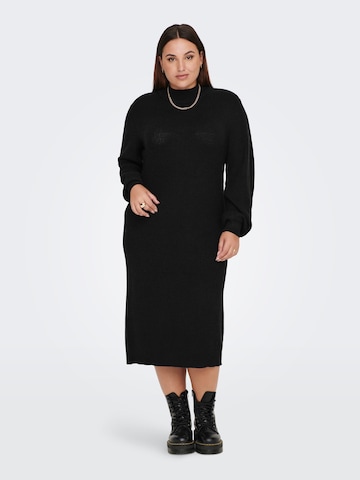 ONLY Carmakoma Gebreide jurk 'Lucca Esly' in Zwart: voorkant