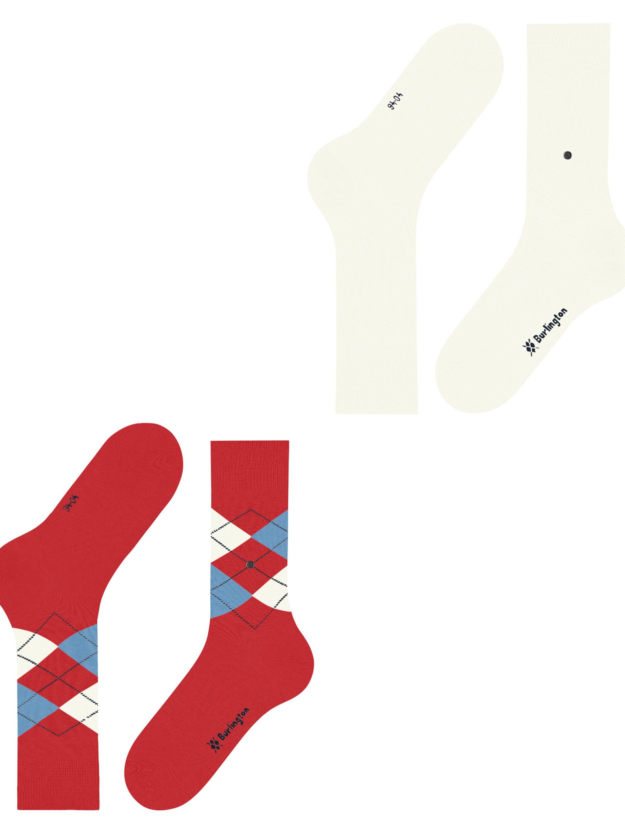 BURLINGTON Socks 'Everyday Argyle Mix 2-Pack' in Pink
