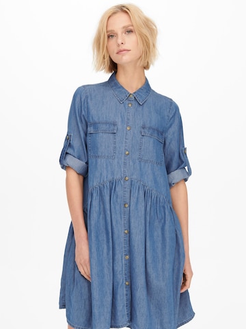 ONLY Shirt dress 'Chicago' in Blue