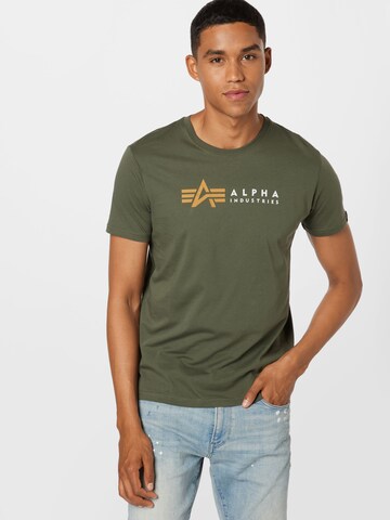 ALPHA INDUSTRIES Shirt in Groen: voorkant