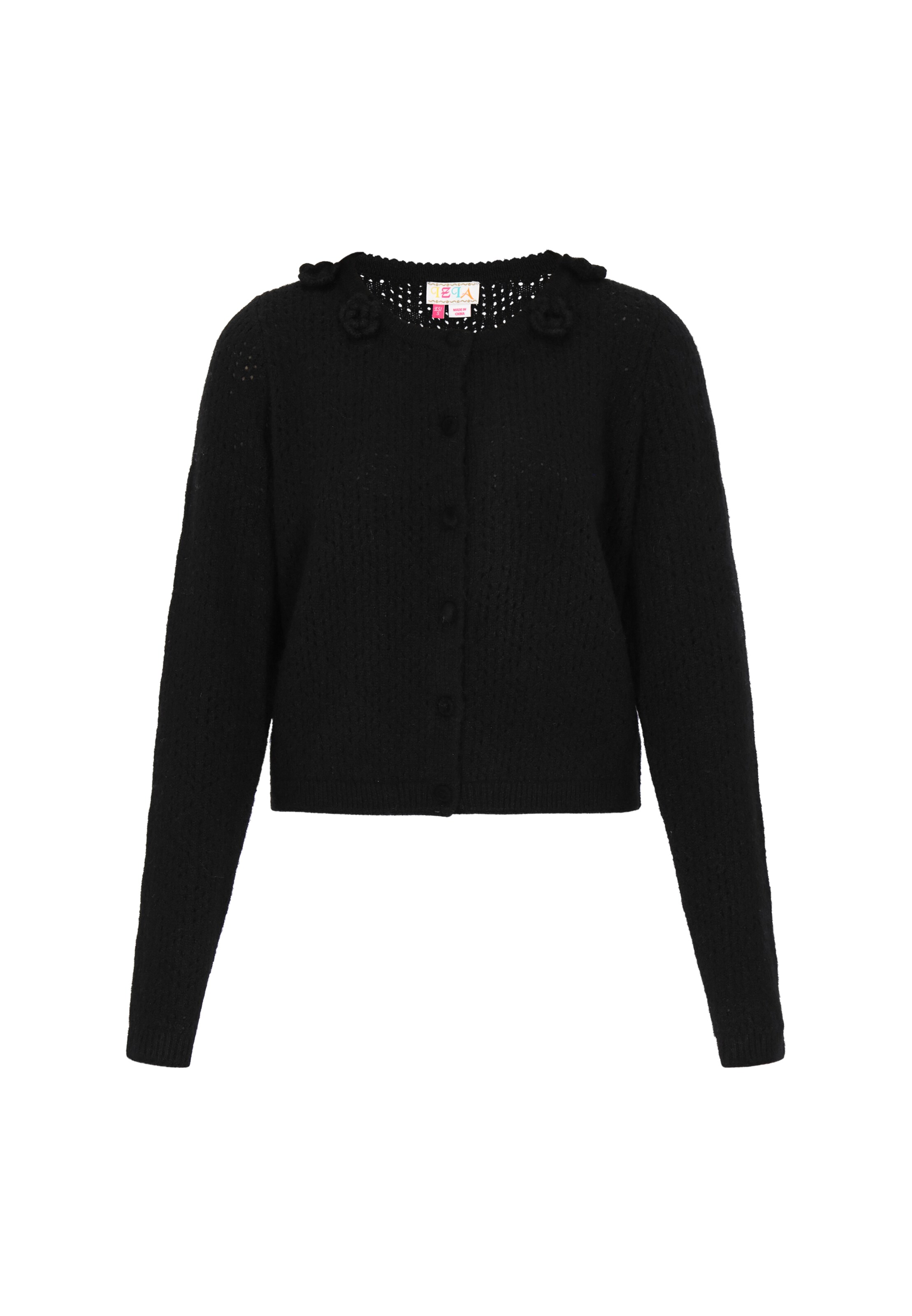 IZIA - Casaco de malha em preto: frente