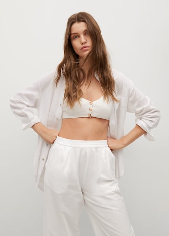 MANGO Loose fit Pants 'Lolo' in White