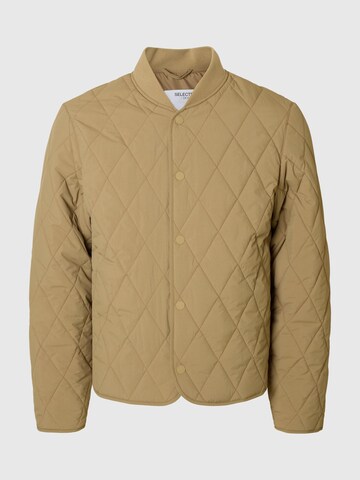 Veste mi-saison SELECTED en marron : devant