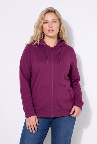 Ulla Popken Sweat jacket in Pink