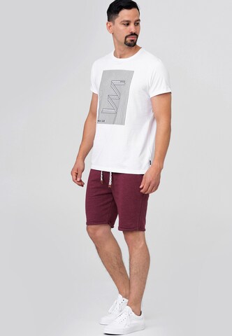 INDICODE JEANS Regular Trousers ' Aldrich ' in Red