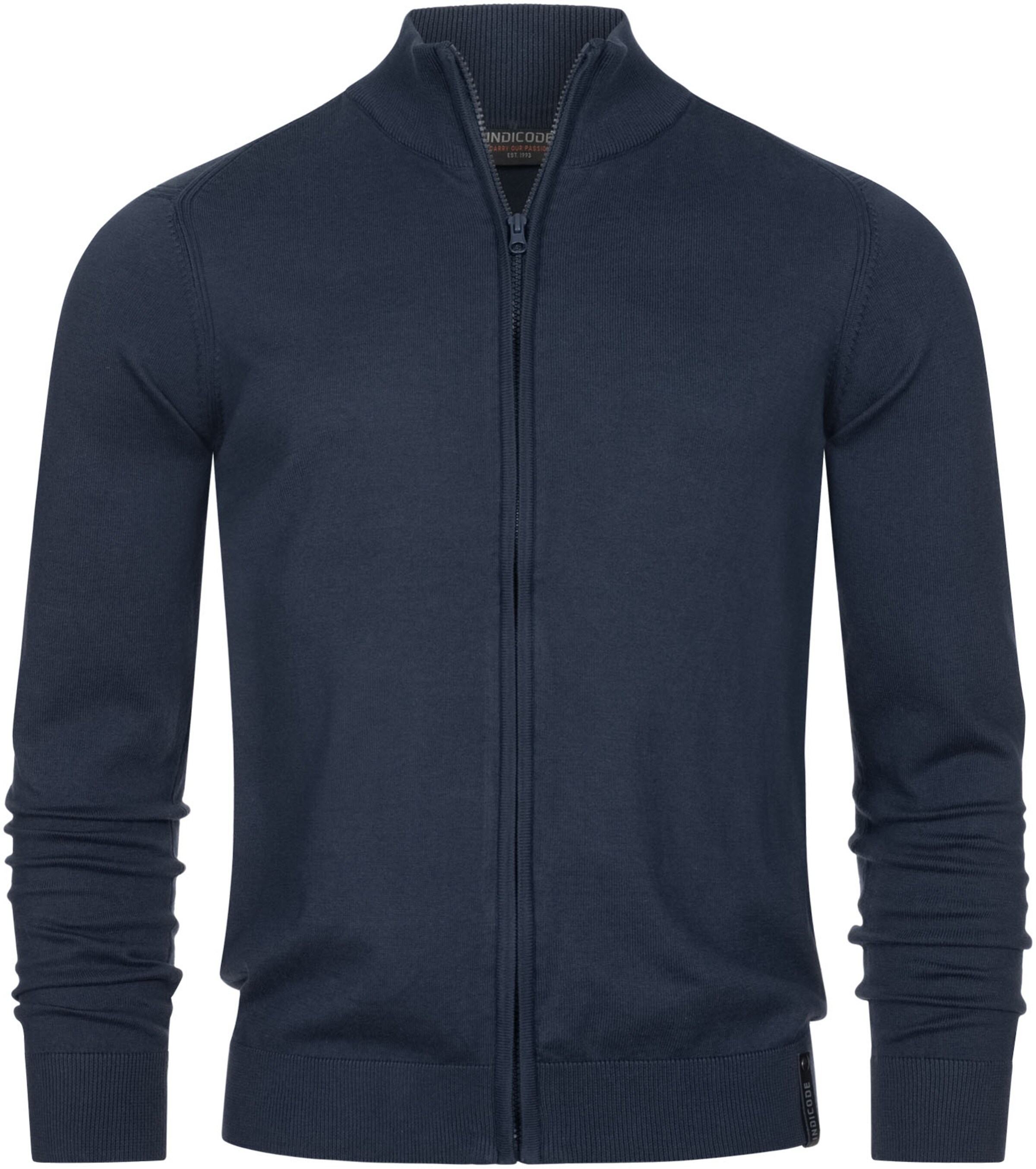INDICODE JEANS Strickjacke in Blau: Vorderseite