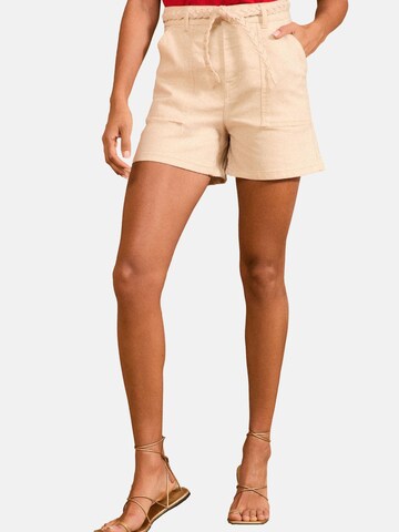 love & roses Regular Jeans in Beige: voorkant