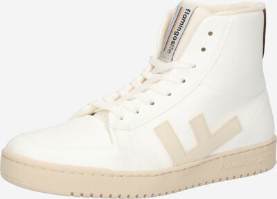 Sneaker înalt Flamingos' Life pe bej deschis / maro caramel / alb, Vizualizare produs