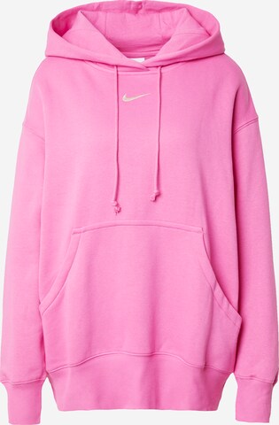 Nike Sportswear Суичър 'Phoenix Fleece' в розово: отпред