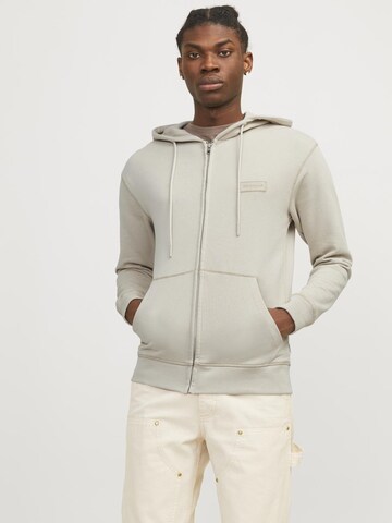 JACK & JONES Sweatjacka i beige: framsida