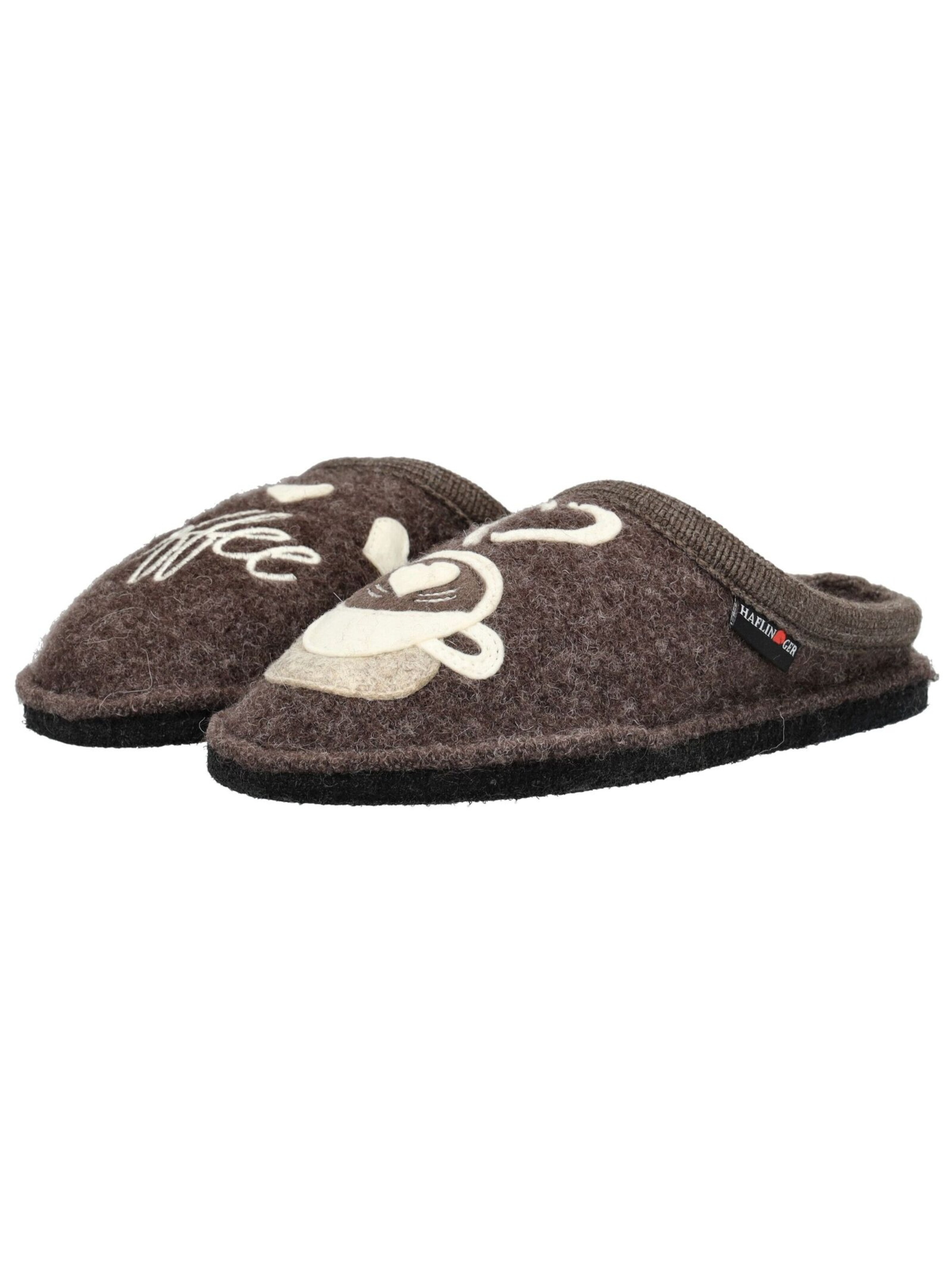 HAFLINGER Slipper in Brown