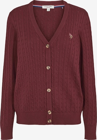 U.S. POLO ASSN. Neuletakki 'Gill' värissä punainen: etupuoli