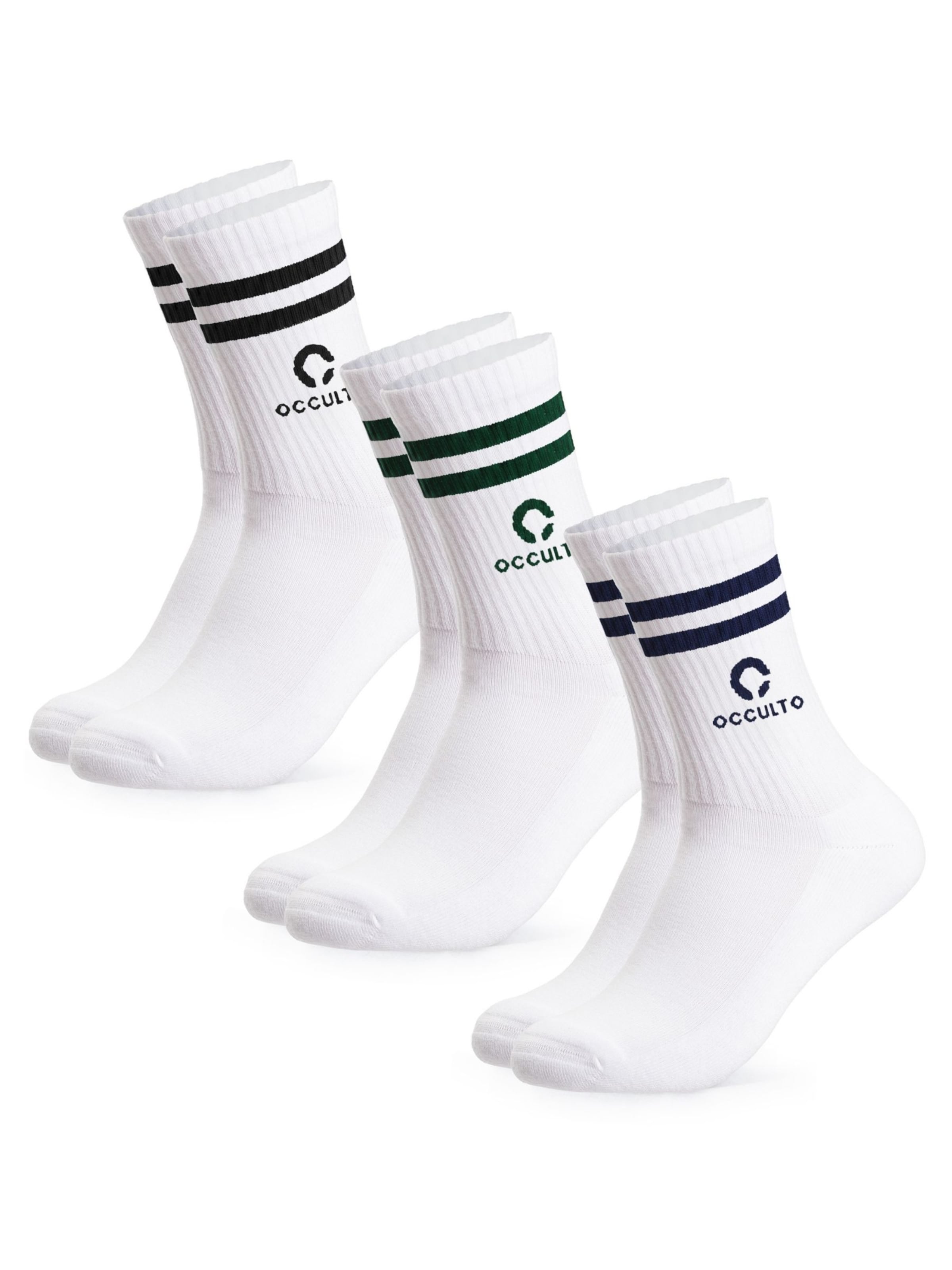 Occulto Sports socks 'Ray' in White: front