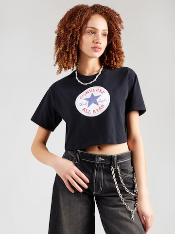 Tricou de la CONVERSE pe negru: față